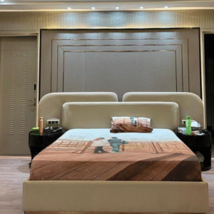Modern Cream King Bed